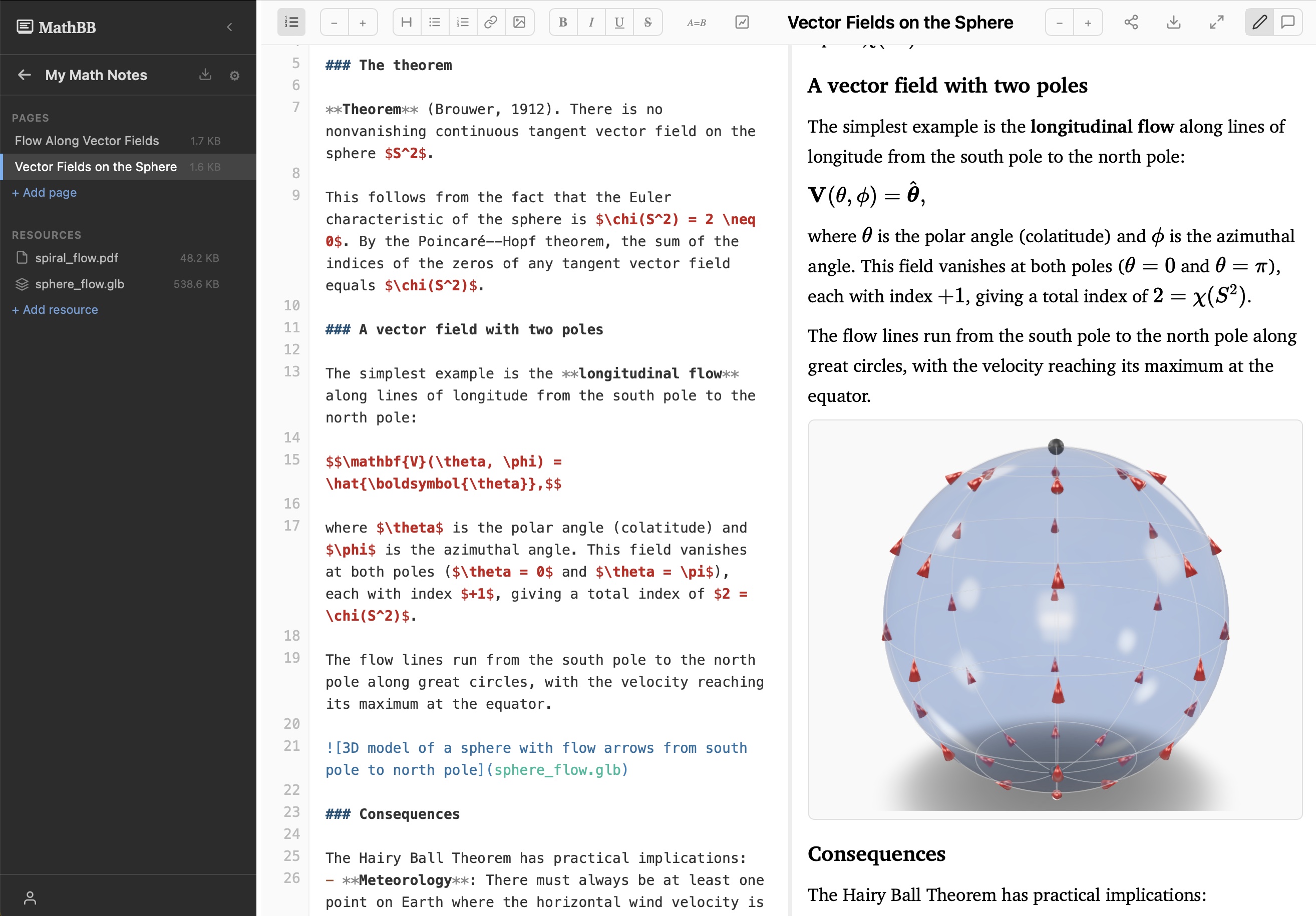 MathBB with 3D model and AI chat